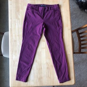Maroon Ideal Stretch pants from The Limited